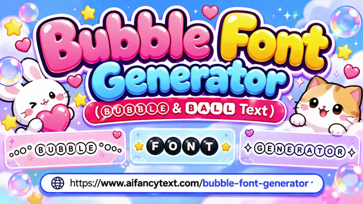 Bubble Font Generator - turn your text bubble text