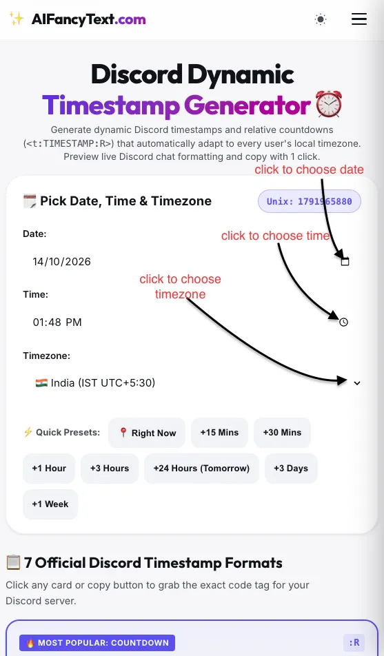 Discord Timezone How to Copy