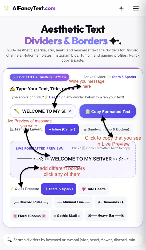 How to Copy and Paste Aesthetic Text Dividers & Borders