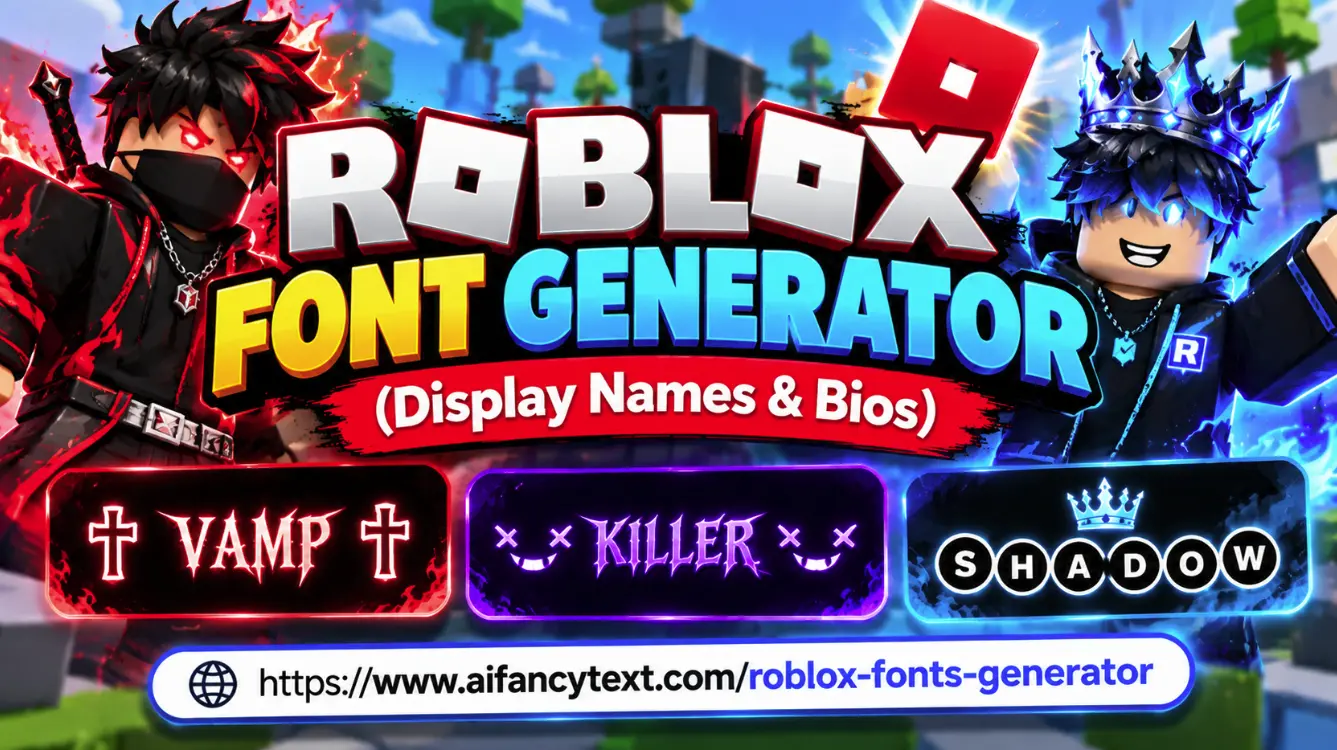 Roblox Font Generator - create name and nickname for roblox